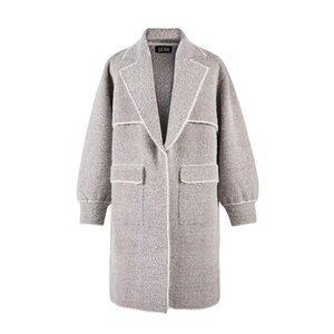 Australia Luxe Collective Herringbone Coat Oversized Wool Blend M/L NWT
